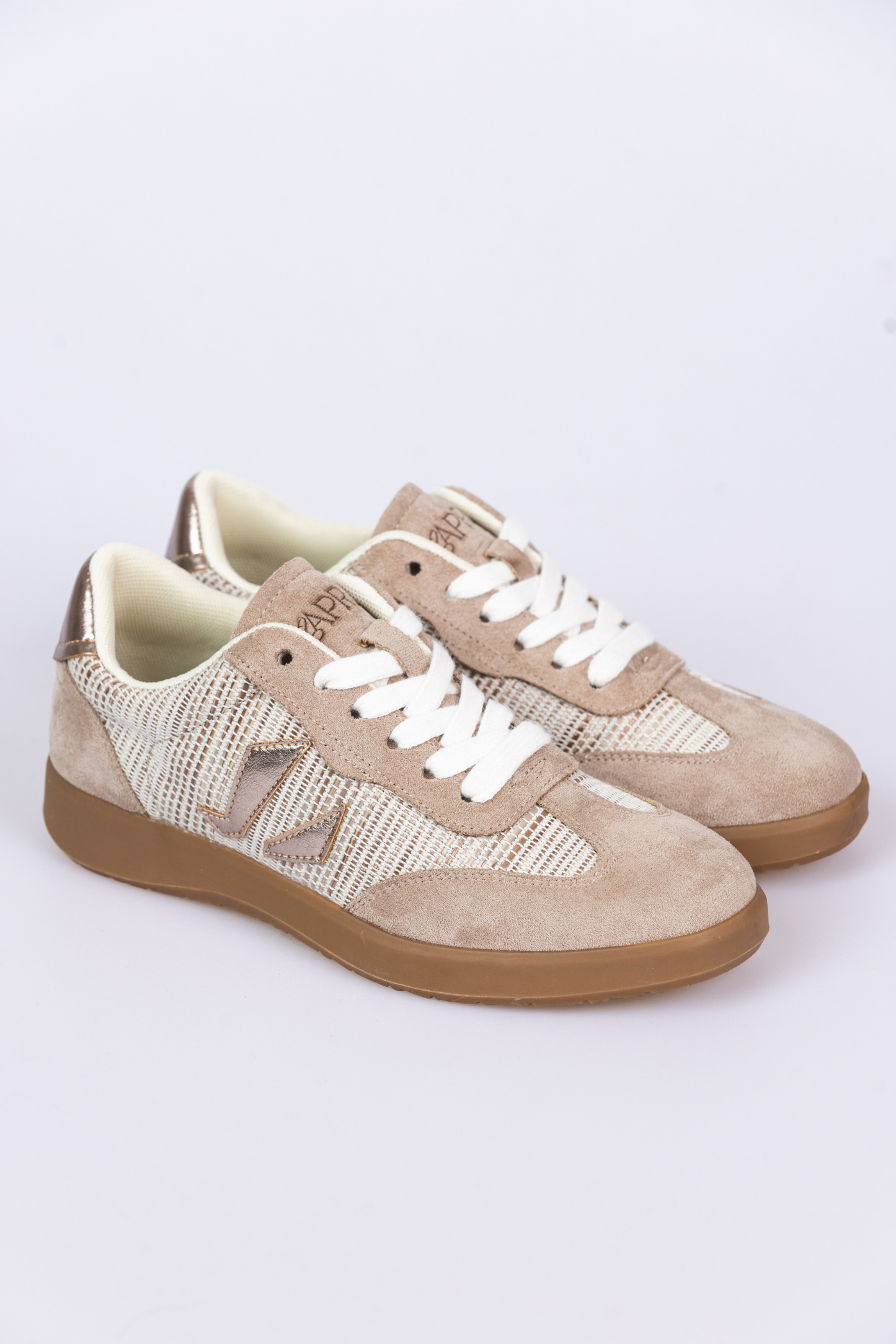 SOLENE TAUPE FLAT SHOES
