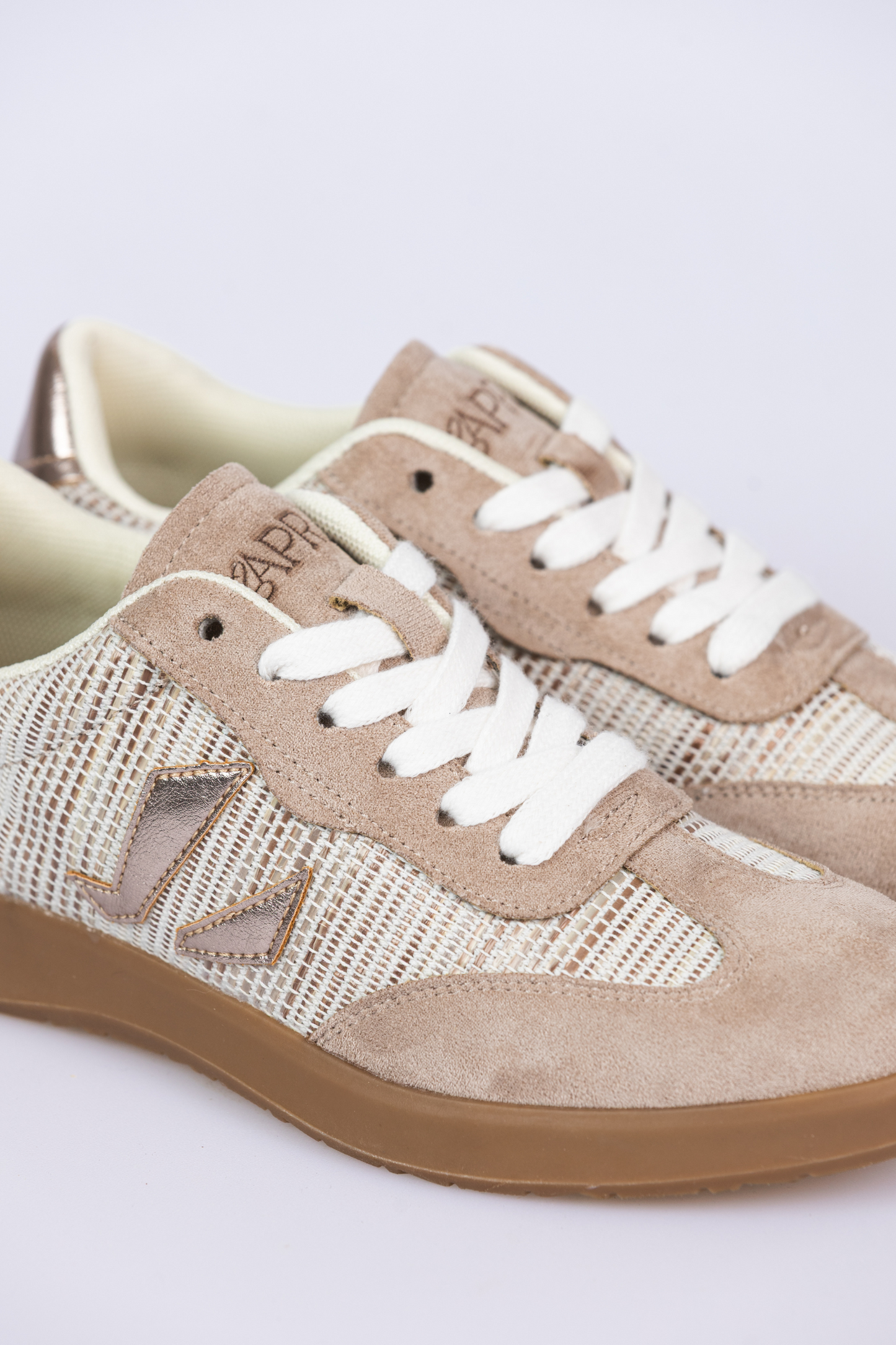 SOLENE TAUPE FLAT SHOES