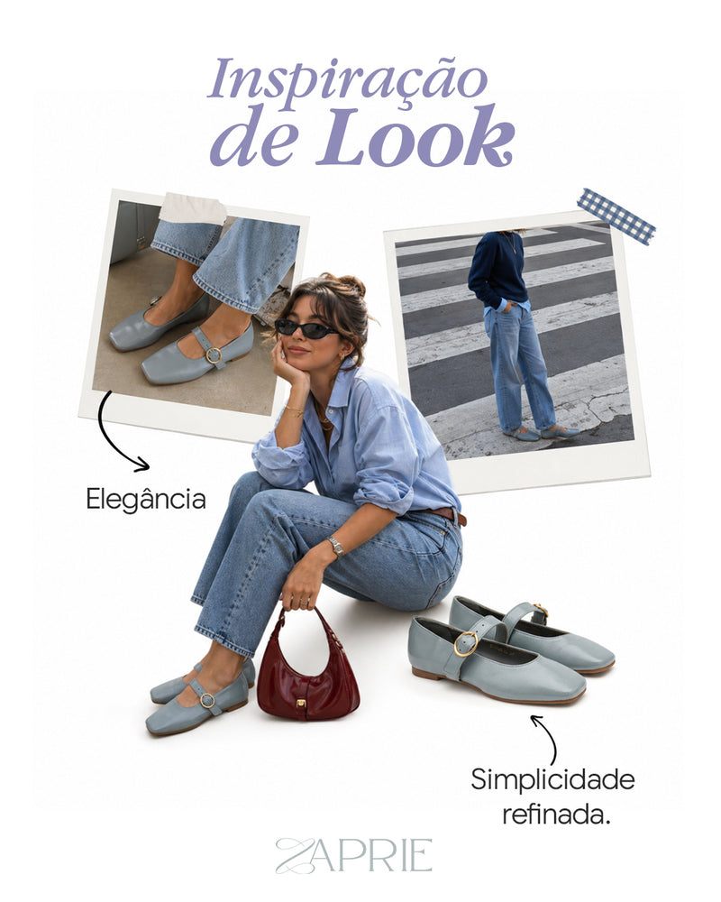 Nós confessamos: Estamos apaixonadas por este modelo!Simplicidade que resulta. As nossa Brielle fazem o resto. 🩵#Zaprie #SabrinasAzuis #BlueFlats